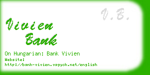 vivien bank business card